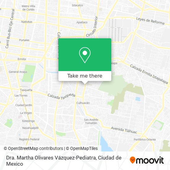 Mapa de Dra. Martha Olivares Vázquez-Pediatra