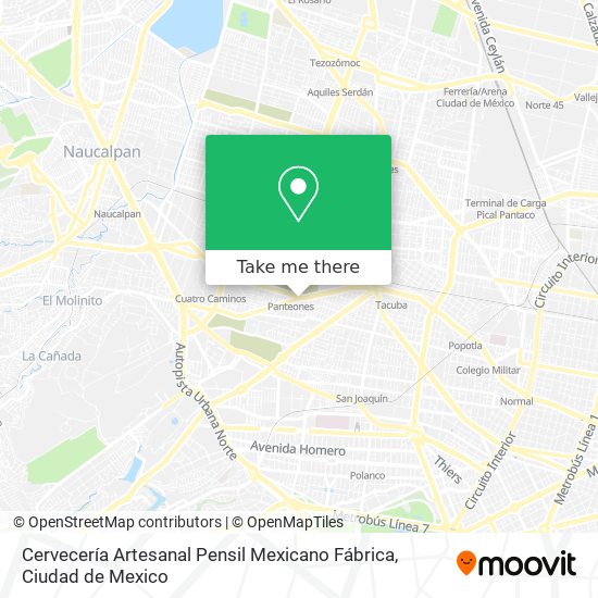 Cervecería Artesanal Pensil Mexicano Fábrica map
