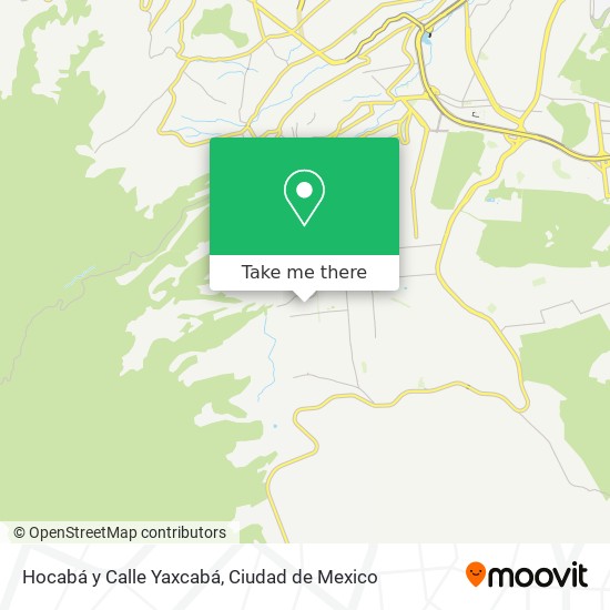 Hocabá y Calle Yaxcabá map