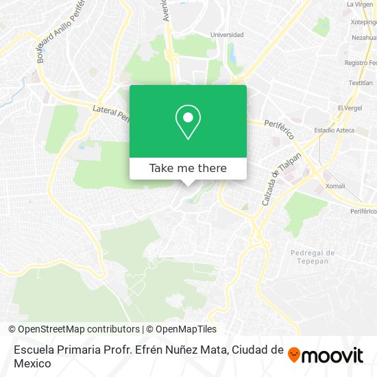 Mapa de Escuela Primaria Profr. Efrén Nuñez Mata