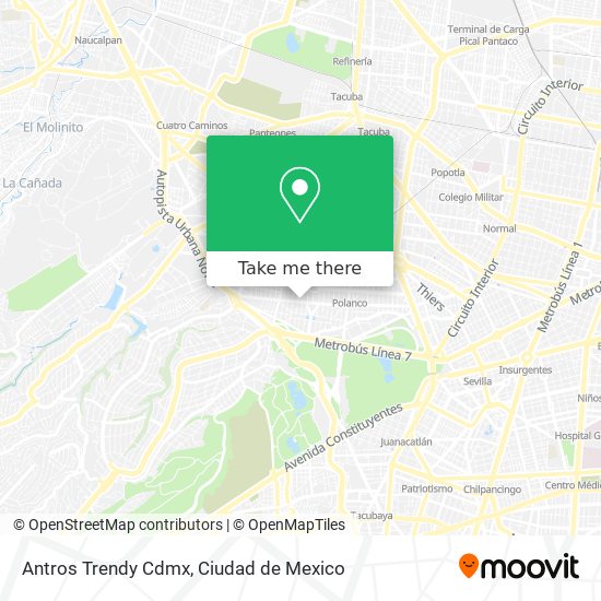 Mapa de Antros Trendy Cdmx