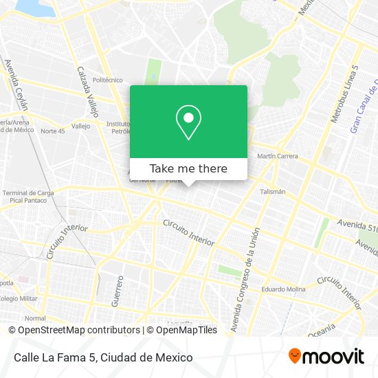 Calle La Fama 5 map