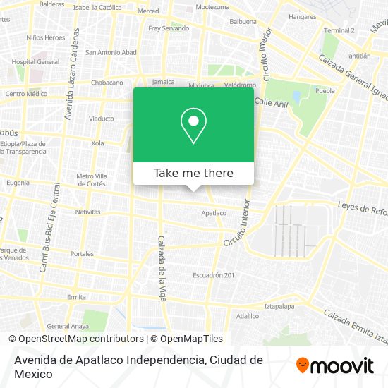 Mapa de Avenida de Apatlaco Independencia