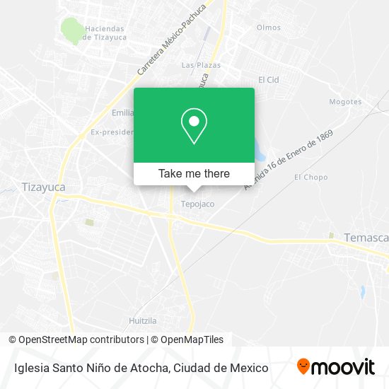 Mapa de Iglesia Santo Niño de Atocha, Tepojaco