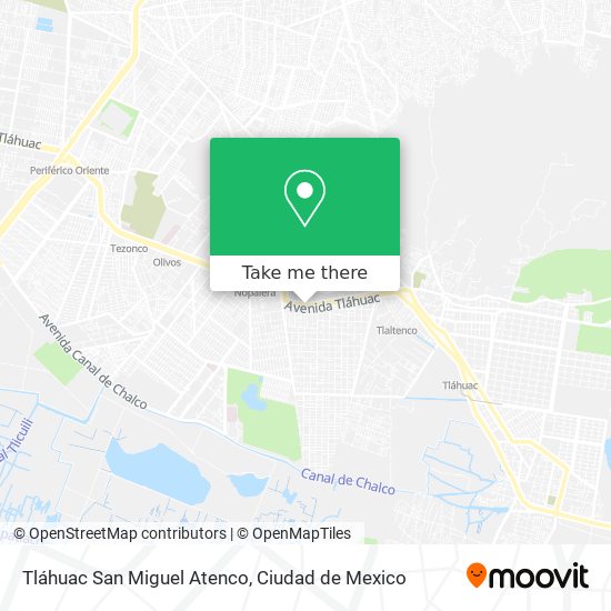 Tláhuac San Miguel Atenco map