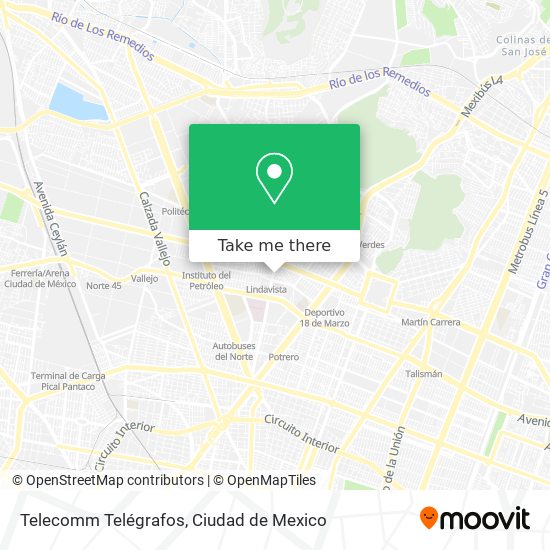 Telecomm Telégrafos map