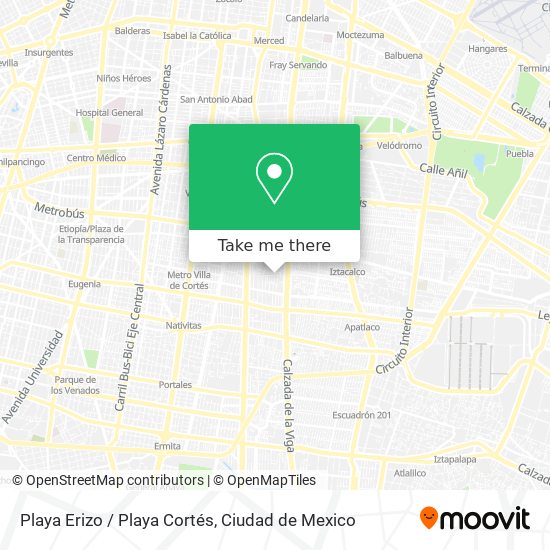 Playa Erizo / Playa Cortés map