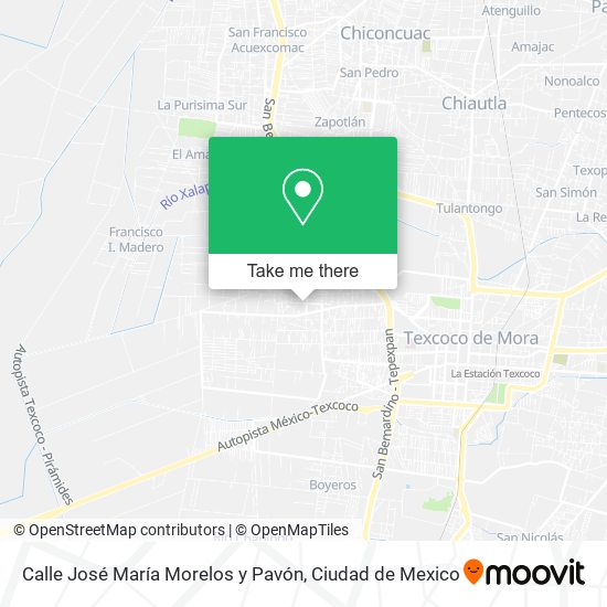 Mapa de Calle José María Morelos y Pavón
