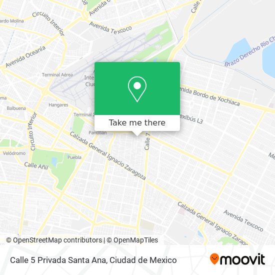 Calle 5 Privada Santa Ana map