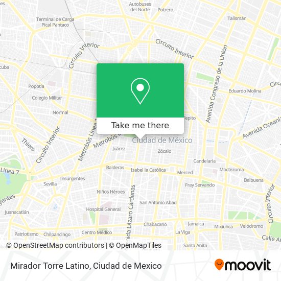 Mirador Torre Latino map