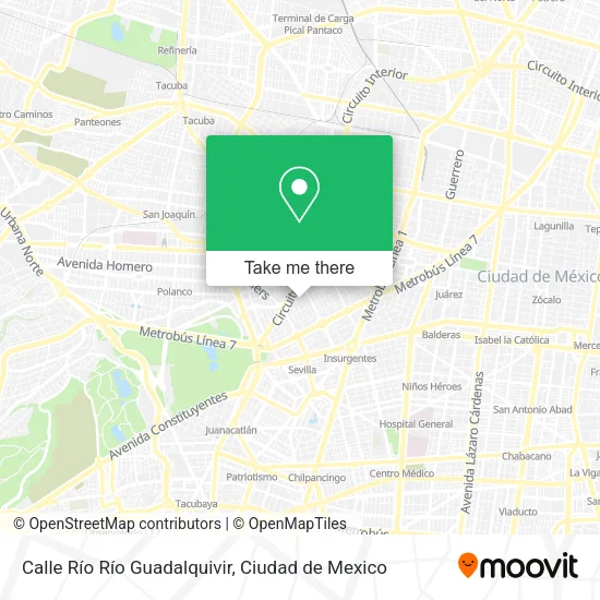 Mapa de Calle Río Río Guadalquivir