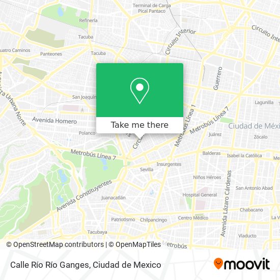 Mapa de Calle Río Río Ganges