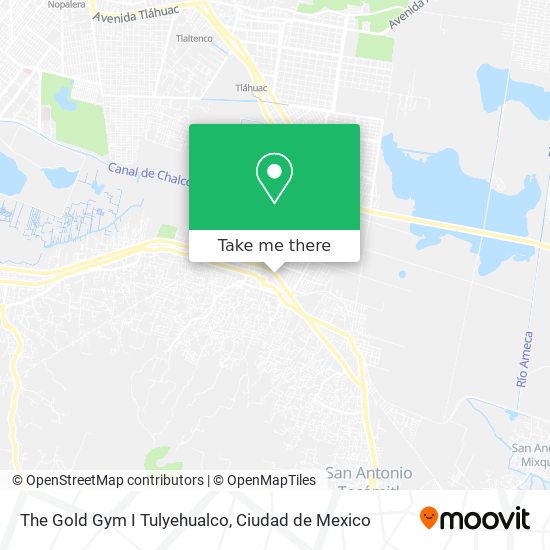 Mapa de The Gold Gym I Tulyehualco