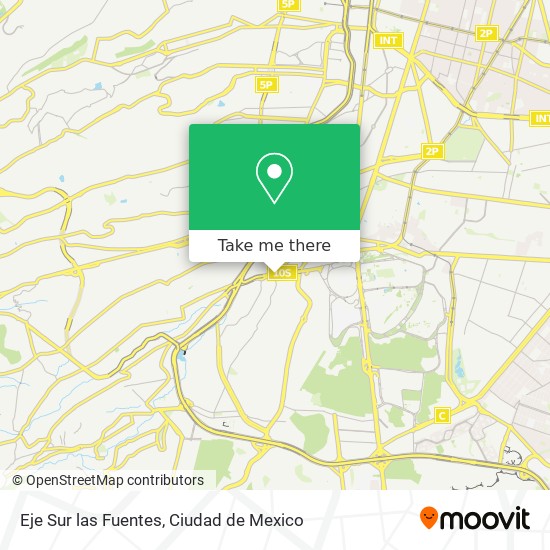 Eje Sur las Fuentes map