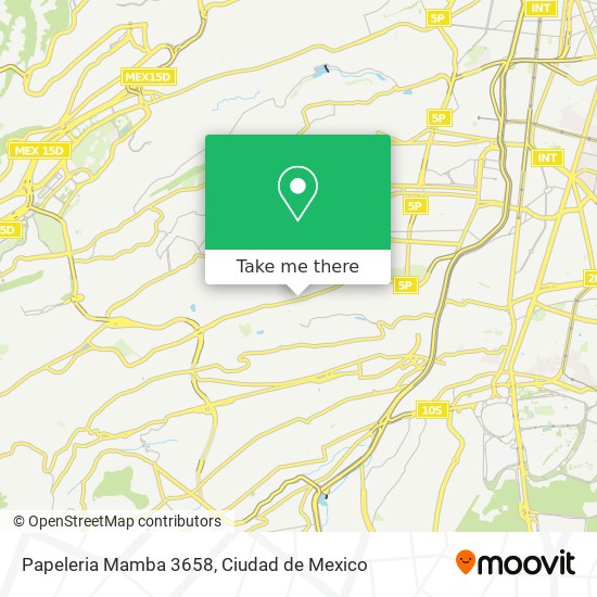 Mapa de Papeleria Mamba 3658