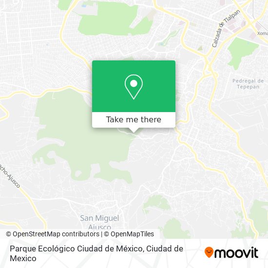 Mapa de Parque Ecológico Ciudad de México