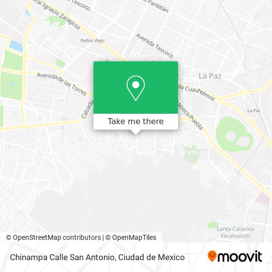 Chinampa Calle San Antonio map