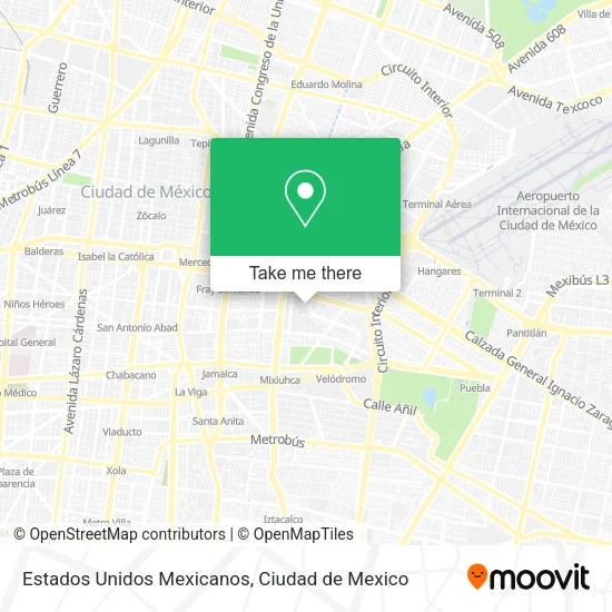 Estados Unidos Mexicanos map