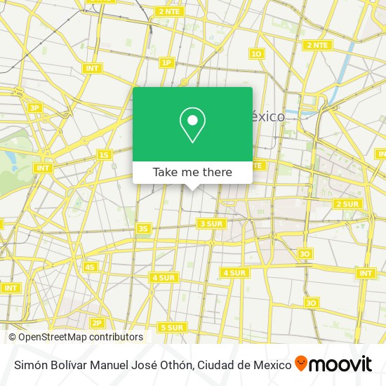 Simón Bolívar Manuel José Othón map