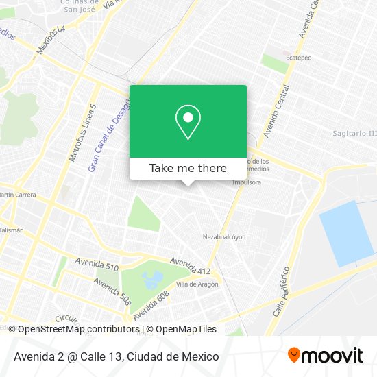 Mapa de Avenida 2 @ Calle 13