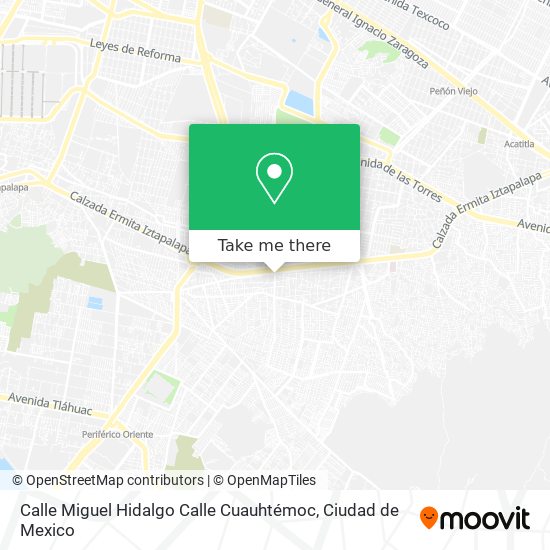 Mapa de Calle Miguel Hidalgo Calle Cuauhtémoc