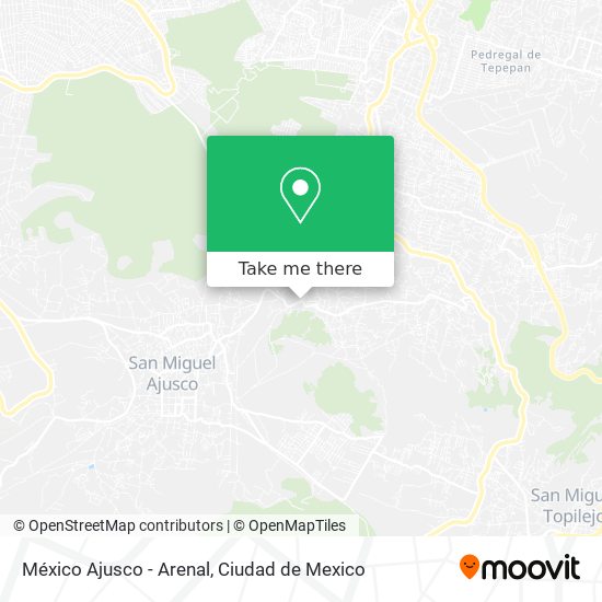 Mapa de México Ajusco - Arenal
