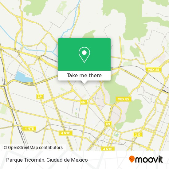 Parque Ticomán map