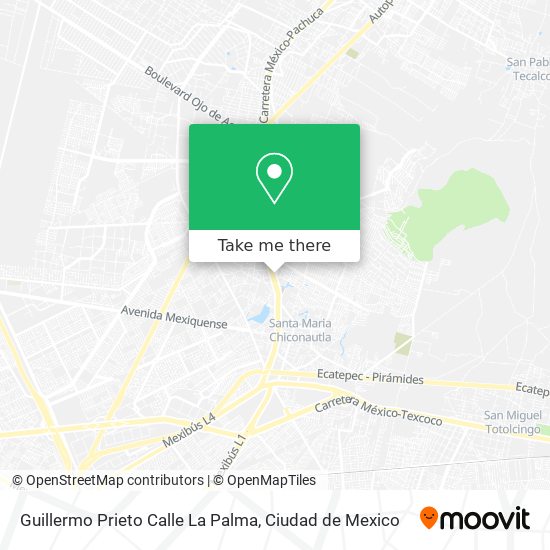 Mapa de Guillermo Prieto Calle La Palma