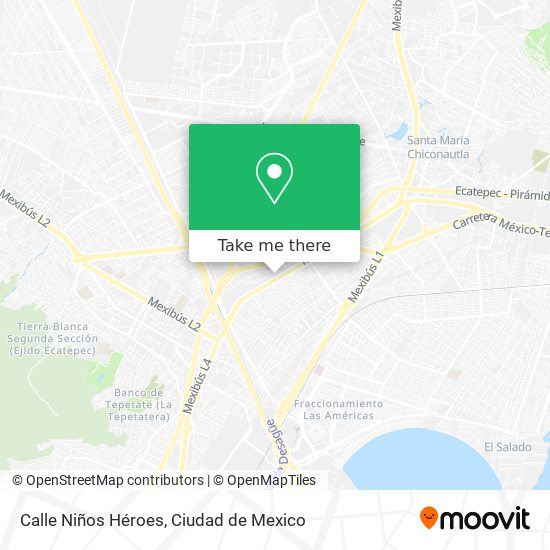 Mapa de Calle Niños Héroes