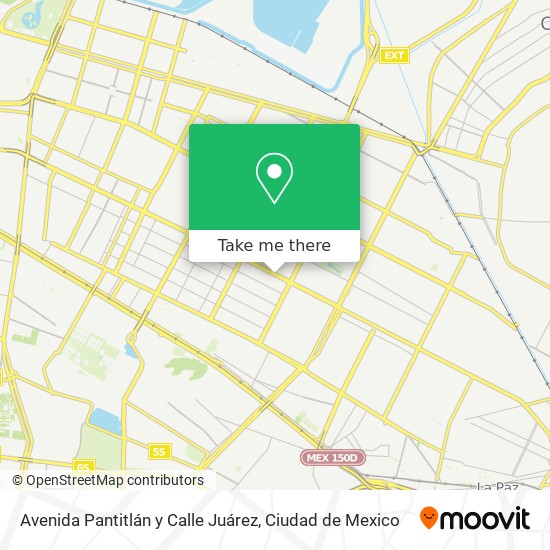 Mapa de Avenida Pantitlán y Calle Juárez