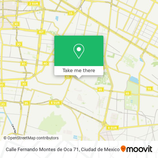 Mapa de Calle Fernando Montes de Oca 71