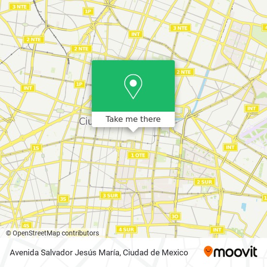 Avenida Salvador Jesús María map