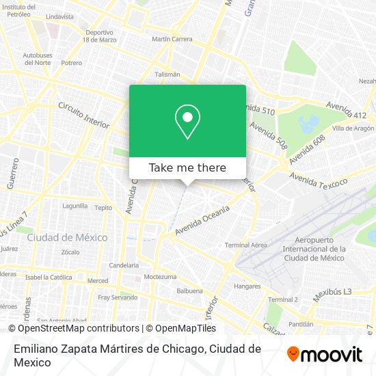 Mapa de Emiliano Zapata Mártires de Chicago