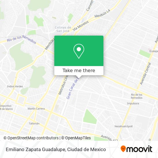 Mapa de Emiliano Zapata Guadalupe