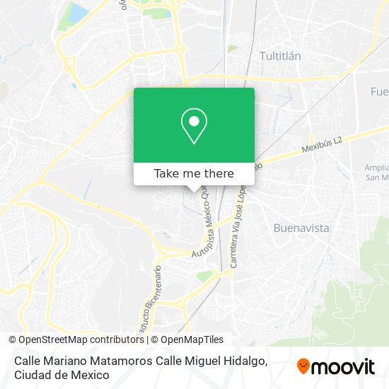 Mapa de Calle Mariano Matamoros Calle Miguel Hidalgo
