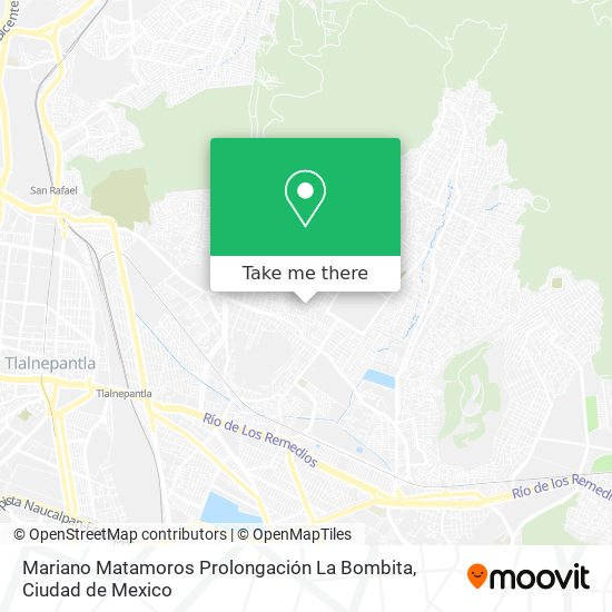 Mapa de Mariano Matamoros Prolongación La Bombita