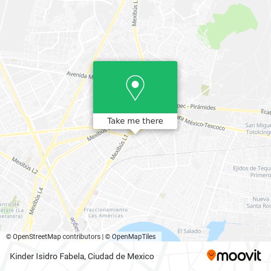 How to get to Kinder Isidro Fabela in Tecámac by Bus?