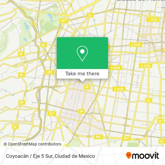 Mapa de Coyoacán / Eje 5 Sur