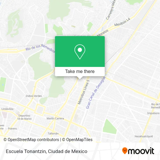 Escuela Tonantzin map