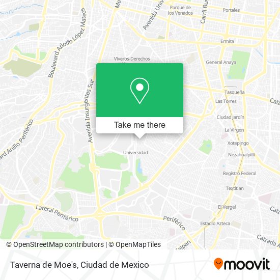 Mapa de Taverna de Moe's