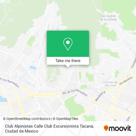 Mapa de Club Alpinistas Calle Club Excursionista Tacaná