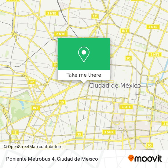 Poniente Metrobus 4 map