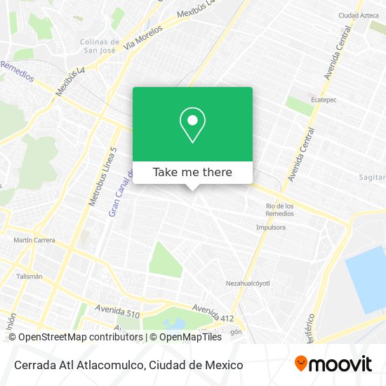 Mapa de Cerrada Atl Atlacomulco
