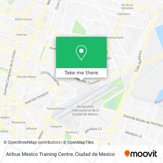 Mapa de Airbus Mexico Training Centre