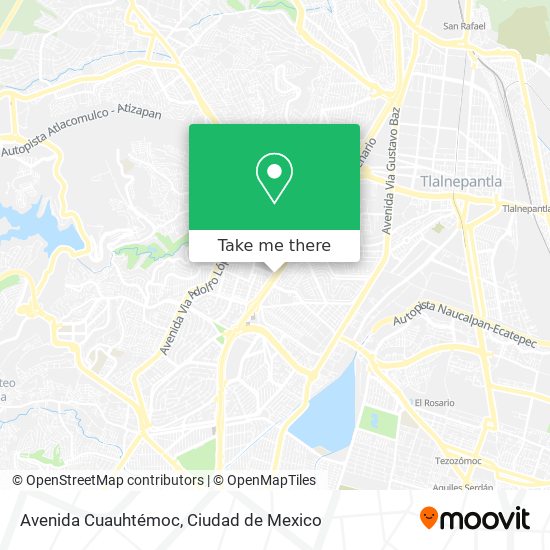 Avenida Cuauhtémoc map