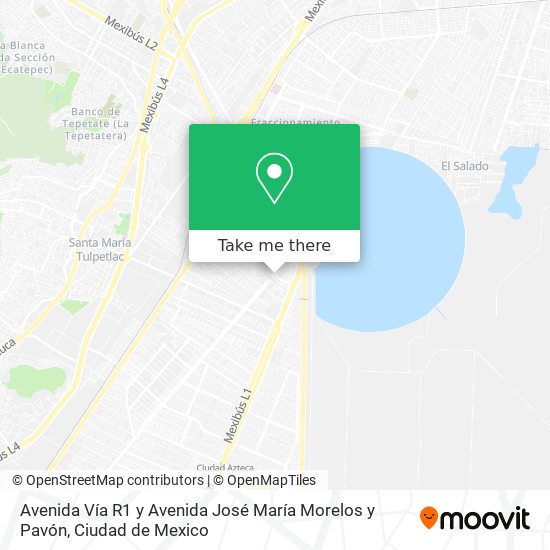 Mapa de Avenida Vía R1 y Avenida José María Morelos y Pavón