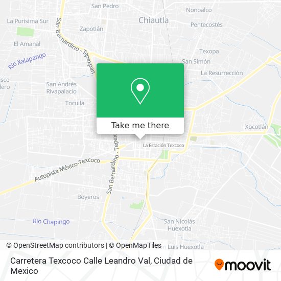 Carretera Texcoco Calle Leandro Val map