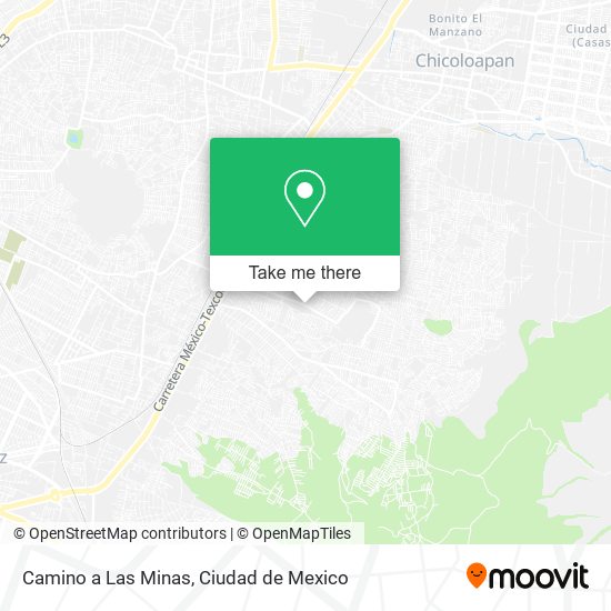 Camino a Las Minas map