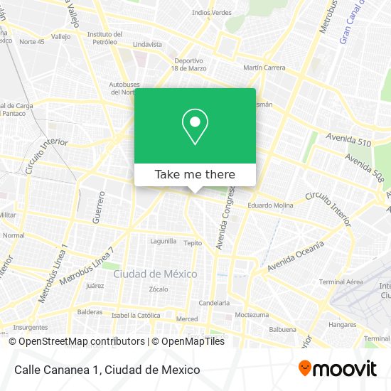 Mapa de Calle Cananea 1