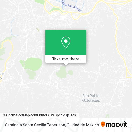 Camino a Santa Cecilia Tepetlapa map